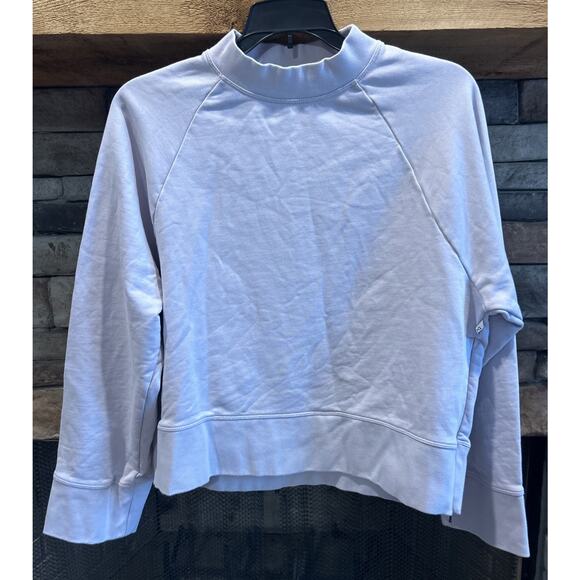 Women’s ON CLOUD Lilac Crew Neck Side zip Sweatshirt Size M *A4 - Picture 1 of 4